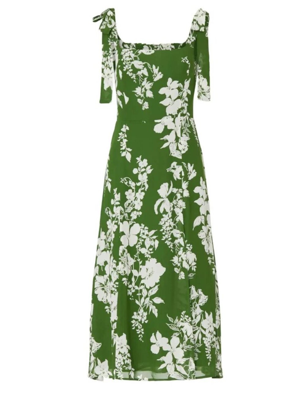Reformation Twilight Midi Dress Mystique Green Floral 8 - Picture 2 of 10